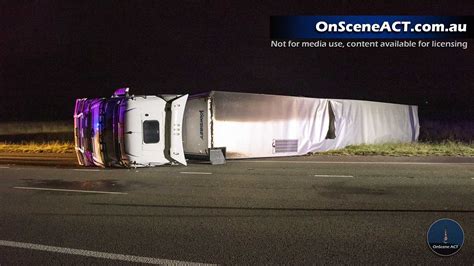 Driver Escapes Serious Injury Following Truck Rollover On Majura Parkway