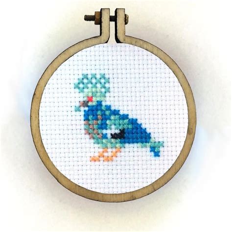 Needlepoint Sewing Fiber Vintage Birds Pdf Counted Cross Stitch