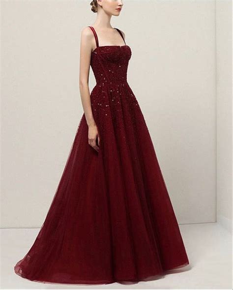 Dark Red Grad Dresses Dark Red Prom Dress Long Dark Red Gown Red