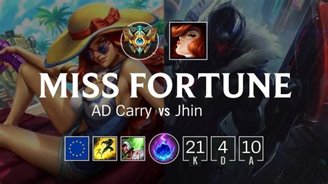 Miss Fortune ADC Vs Jhin EUW Challenger Patch 8 20 YouTube