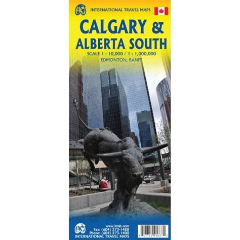 Calgary And Southern Alberta Travel Reference Map Itmb Publishing