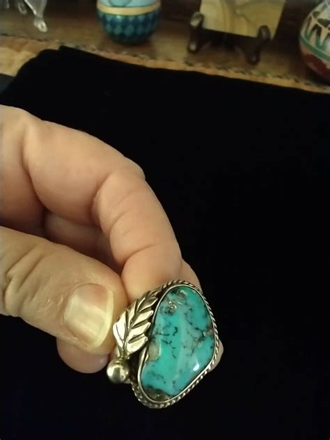 Native American Navajo Turquoise Nugget Ring Gem