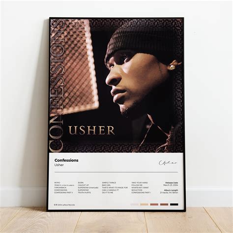 Usher Confessions Album Poster. Printable Wall Art. Music Poster. - Etsy