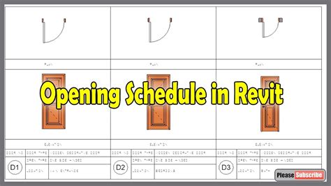 Opening Door Schedule In Revit Youtube