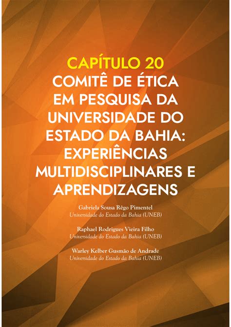 PDF COMITÊ DE ÉTICA EM PESQUISA DA UNIVERSIDADE DO ESTADO DA BAHIA