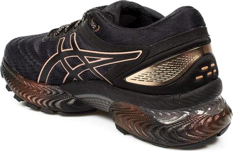 Asics Womens Gel Nimbus 22 Platinum Running Shoes Blackpure Gold 001