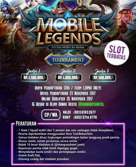 Poster Turnamen Mobile Legend Psd Ruang Ilmu