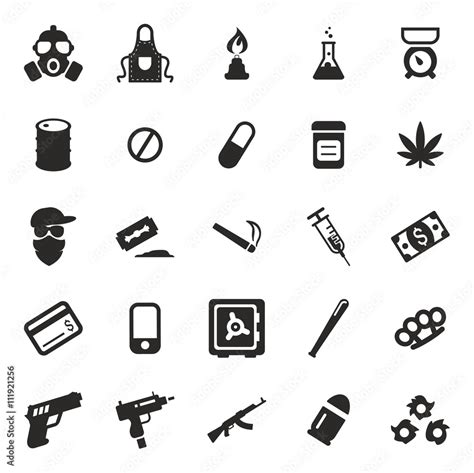 Drug Cartel Icons Stock Vector | Adobe Stock