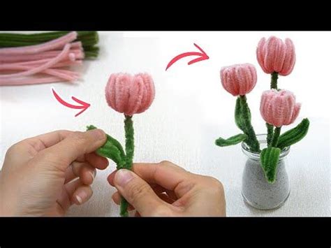 Easy Pipe Cleaner Tulips How To Make Pipe Cleaner Tulip Flowers