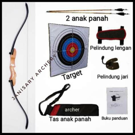 Jual Busur Panah Dewasa 2 Arrow Quiver Pelindung Lengan Dan Jari