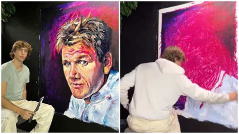 Viral Art: Stunning Gordon Ramsay Portrait Painted with Kitchen Knife