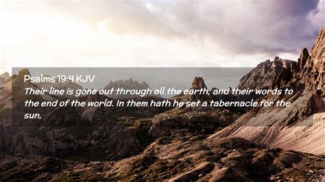 Psalms Kjv Desktop Wallpaper Their Line Is Gone Out Through All