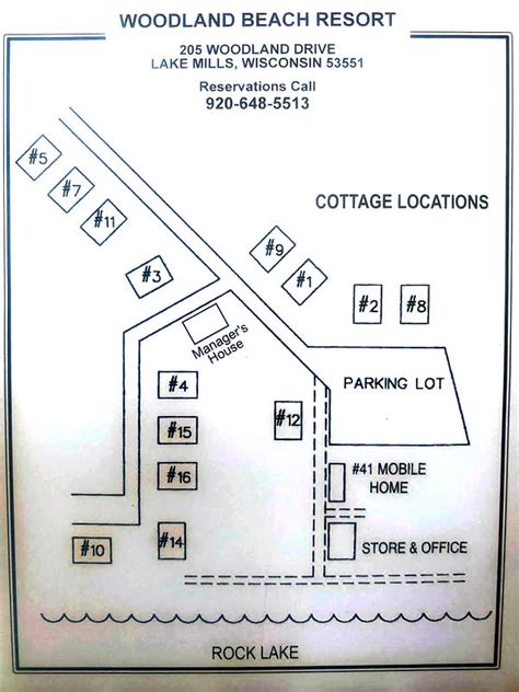 Cabin Location Map Woodland Beach Wi