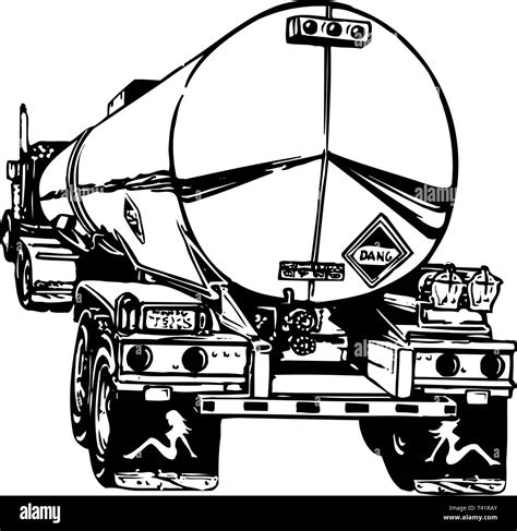 Tanker Truck Vector Illustration Stock Vector Image Art Alamy