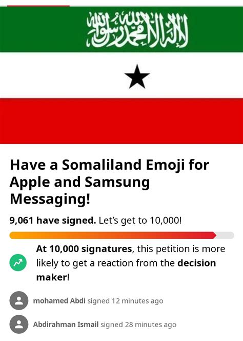 People from somaliland made a petition to have a flag emoji 😭💀 | Somali ...