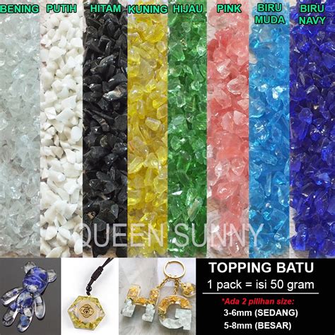 Jual Topping Batu Pecah Besar 50gr Dekorasi Resin Isian Resin Hiasan