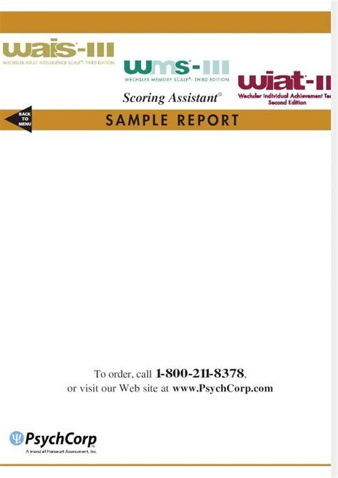 PDF Wais III Wms III Wiat II Scoring Asst Report DOKUMEN TIPS