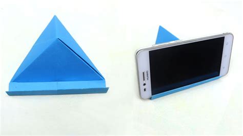 How To Make Easy Paper Mobile Stand Without Glue Diy Origami Phone Holder Youtube