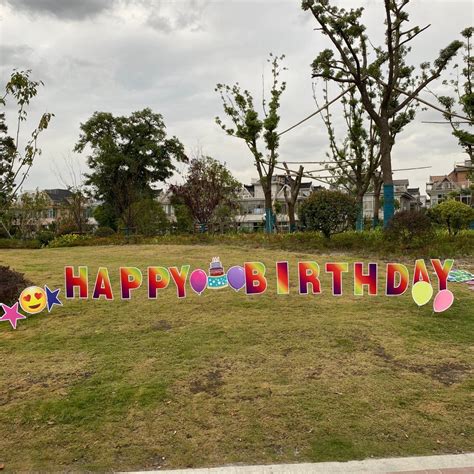 Custom Corrugated Happy Birthday Letter Yard Signs With Stakes Yard