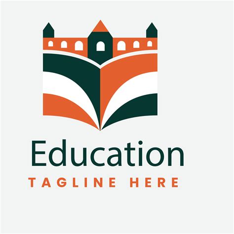 Education Badge Logo Design University High School Emblem Laurel