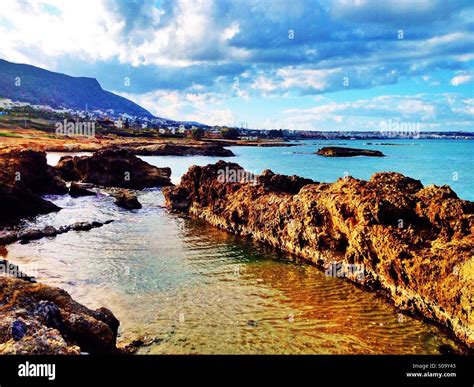 Hersonissos beach crete hi-res stock photography and images - Alamy