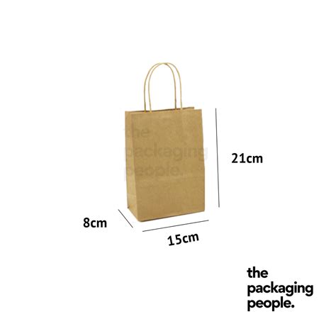 Brown Kraft Ecobag Kraft Paper Bag Ebg 1 K 50 Pcs Pkt L15 X B8 The Packaging People