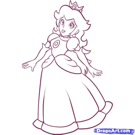 Dessins De Coloriage Princesse Peach Imprimer