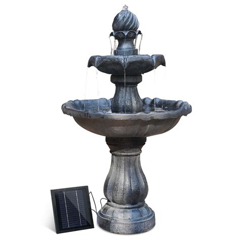 Gardeon Water Feature Outdoor Fountain Solar Pump Garden Bird Bath Led