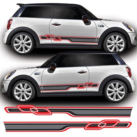 Mini Cooper F56 Race Side Stripe Vinyl Stickers Concept Graphics