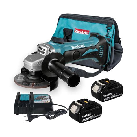 Makita DGA452RTJ 18V Akku Winkelschleifer LXT 115 Mm Mit 2x 5Ah Akkus