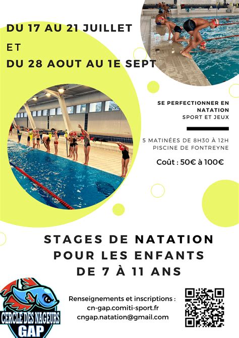 Stages De Natation Enfants Et Cercle Des Nageurs De Gap