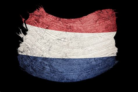 Bandera De Holanda Grunge Trazo De Pincel Holand S Foto Premium