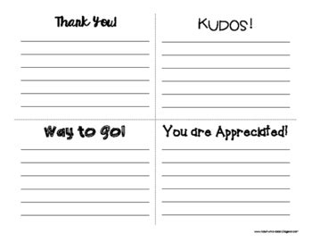 Free Printable Kudos Cards - PRINTABLE TEMPLATES