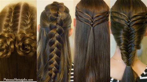 4 Easy Hairstyles For School Cute And Heatless Part 3 Youtube