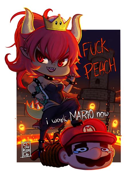 Bowsette And Mario Mario And 1 More Drawn By Sukendo Danbooru