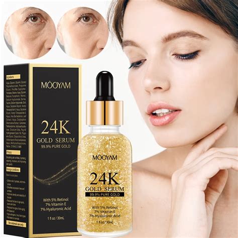 Suero De Cido Hialur Nico Esencia Facial De Oro De 24k Blanqueamiento