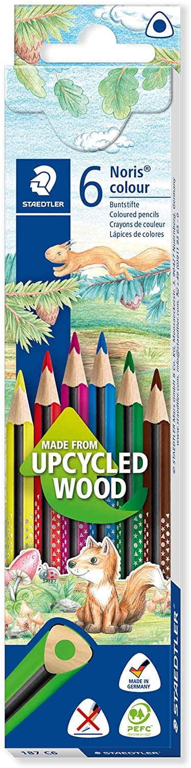 Staedtler Noris Colour 187 Pack De 6 Lapices Triangulares De Colores