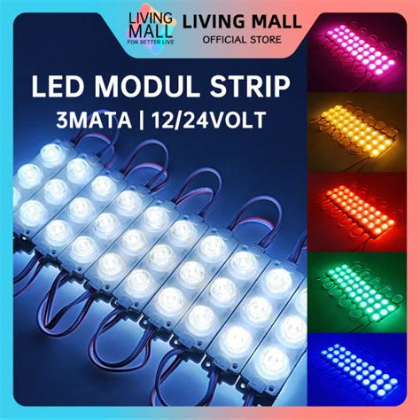 LED Modul Strip 3 Mata 12V 24V Lampu Modul Mata Timbul 3030 SMD