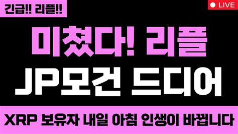 리플 대박입니다 미쳤다 리플 Jp모건 드디어 대박입니다 Xrp 보유자 내일 아침 인생이 바뀝니다 리플 리플코인 리플전망