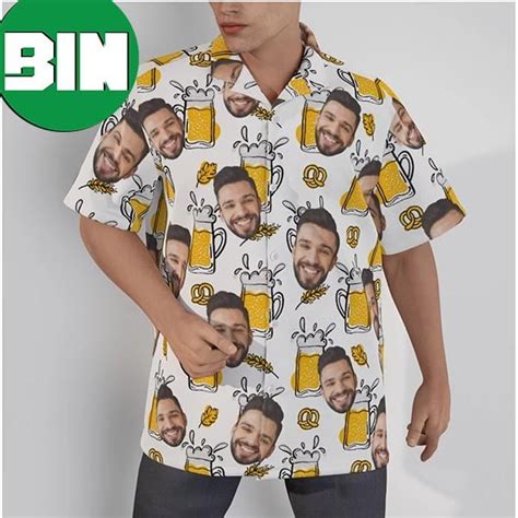 Funny Beer 2023 Summer Custom Face Hawaiian Shirt - Binteez