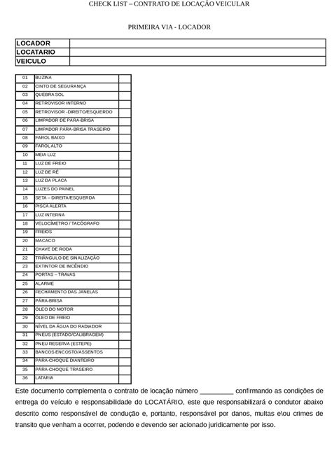 Aprender Sobre Imagem Modelo Check List Carro Br Thptnganamst Edu Vn