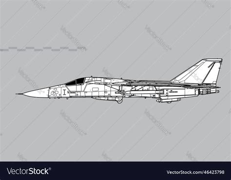 General dynamics f-111f aardvark Royalty Free Vector Image