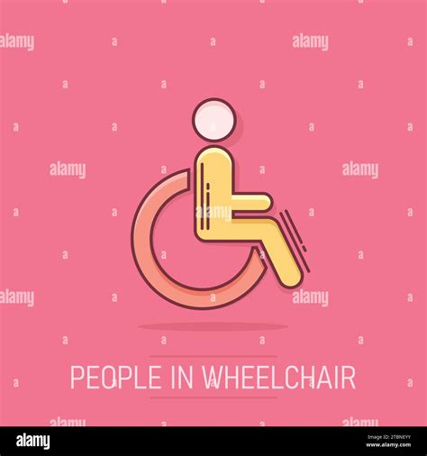 Vector Cartoon Man In Wheelchair Icon In Comic Style Handicapped