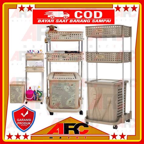 Jual Rak Laundry Basket Emerland Naiba Rack Plastik Multifungsi