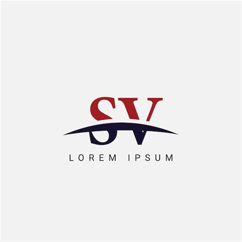 Premium Vector Alphabet Sv Vs Letter Modern Monogram Style Logo