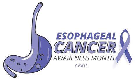 Esophageal Cancer Awareness Month Background Banner Card Poster