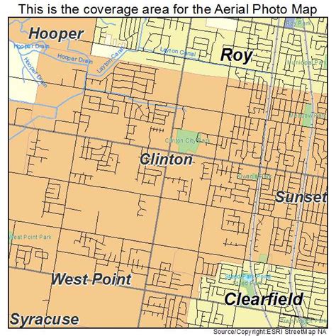 Aerial Photography Map of Clinton, UT Utah