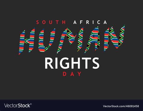 South africa human rights day Royalty Free Vector Image