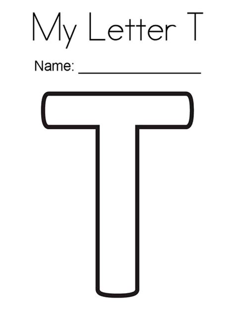 Alphabet Letter T Coloring Pages