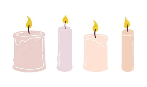 Un Conjunto De Velas Encendidas Vector Ilustraci N Clipart Buen